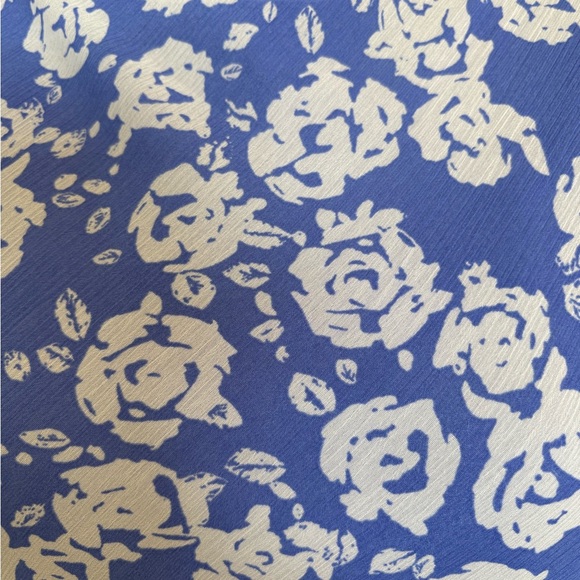 Springtime Blue and White Floral Dress - Picture 3 of 5